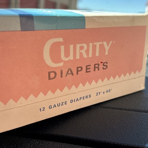 Vintage 1970s Curity Diapers New Sealed 21x40 Gauze diapers - Picture 5 of 7